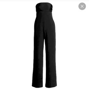 Milly strapless jumpsuit in black